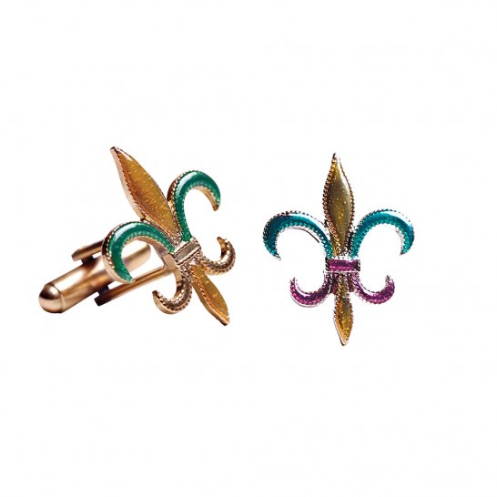 mardi gras fleur de lis cuff links only